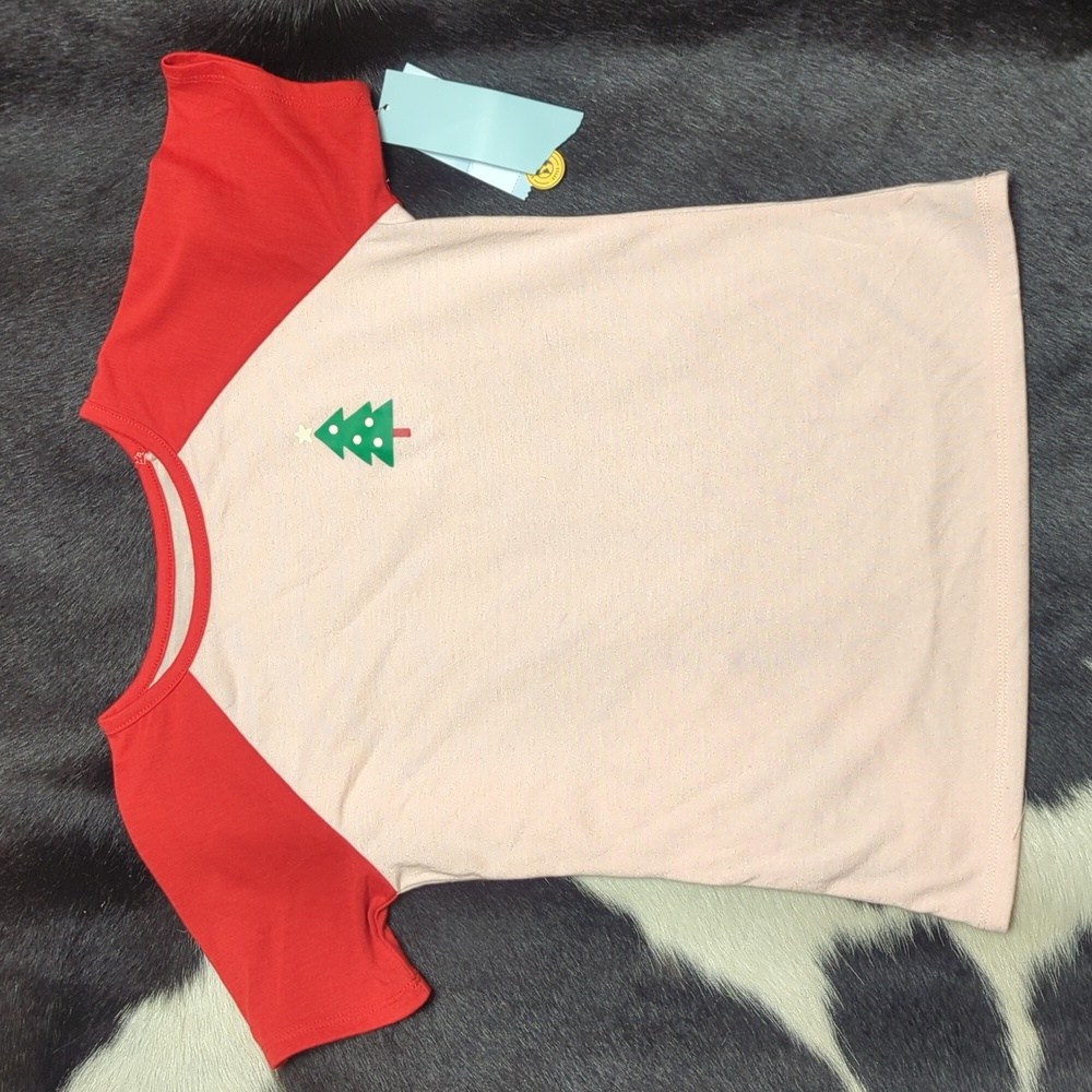 Cat & Jack girls medium Christmas PJ shirt sleepwear M NWT
